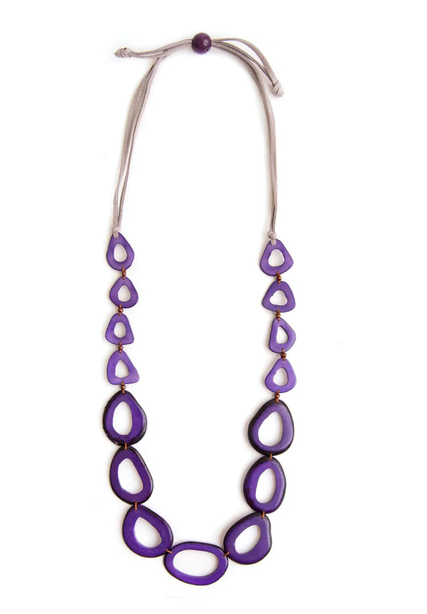 Tagua Valeria Purple Necklace