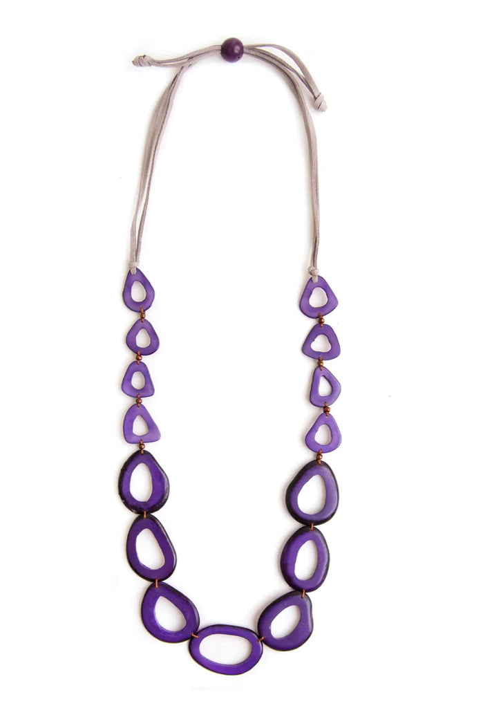 Tagua Valeria Purple Necklace