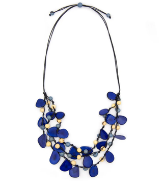Tagua Azul Biscayne Bay and Ivory Marcela Necklace