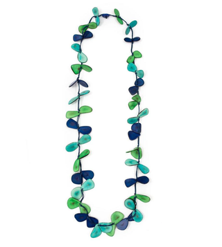 Tagua Azul Combo Slice Necklace 