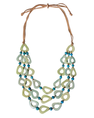 Tagua Celeste Combo May Necklace