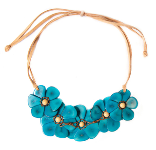 Tagua Ivory Turquoise Rosalia Necklace