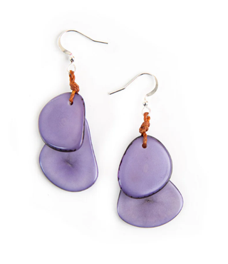 Tagua Lavender Fiesta Earrings