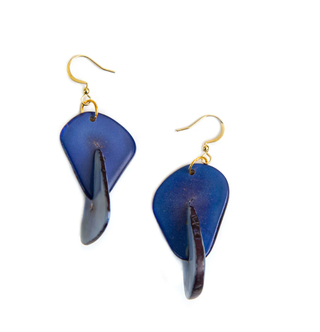 Tagua Morgan Azul Combo Earrings
