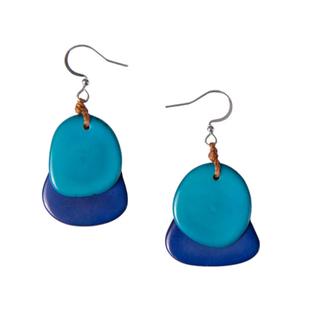 Tagua Turquoise & Azul Fiesta Earrings