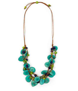 Tagua Turquoise Combo Marcela Necklace