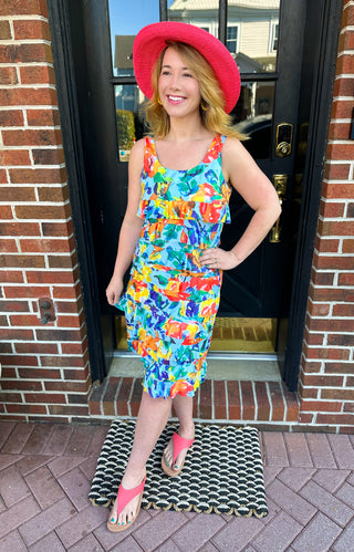 Tango Mango Bright Floral Cha Cha Dress