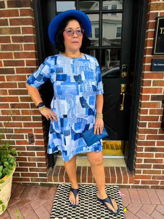 Tango Mango Coastal Chic A-line Dress with Sleeves Tango Mango Coastal Chic A-line Dress with Sleeves