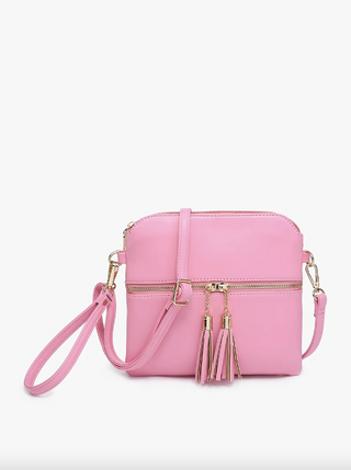 Tara 2 Tone Crossbody/Wristlet-Bubblegum