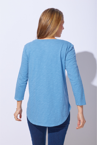 Escape by Habitat Indigo Dragonflies High Low Cotton Tee