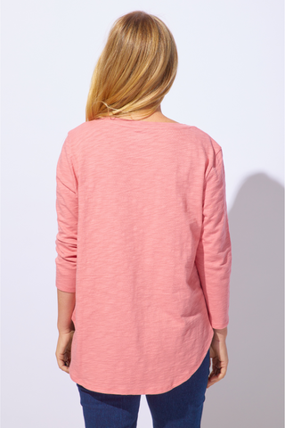 Escape by Habitat Cotton High Low Tee Rose