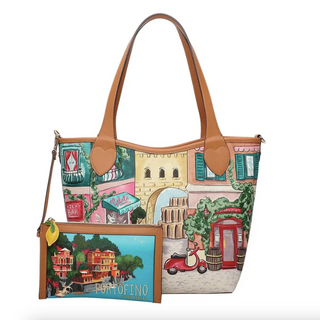 Vendula London Viva Italia Postcard Reversible Tote Bag Front