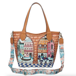 Vendula London Viva Italia Postcard Reversible Tote Bag Back