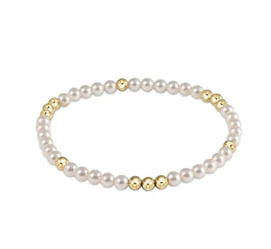 ENewton Worthy 3mm Gold and Pearl Bead Bracelet