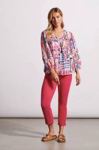 Tribal Jeans JetBlue Printed Challis Blouse