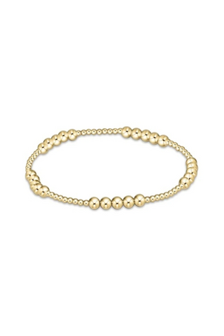 Enewton Classic Blissful Pattern 2mm Bead Bracelet - 4mm Gold