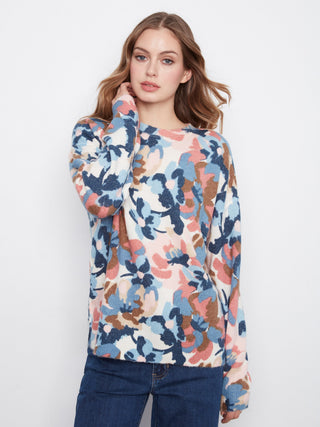 Charlie B Reversible Printed Sweater in Dream