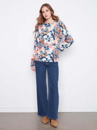 Charlie B Reversible Printed Sweater in Dream