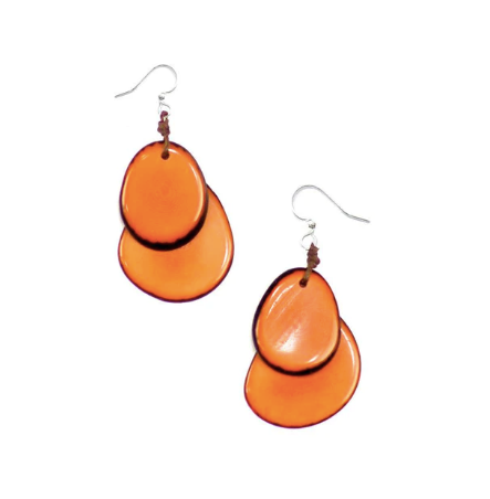 Tagua Naranja Fiesta Earrings