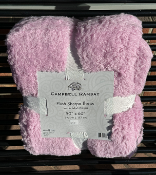 Fuzzy Throw Blanket Pink