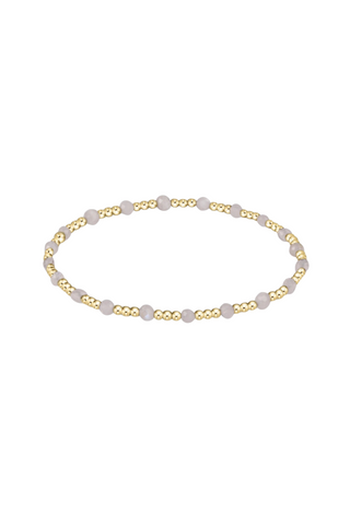 Enewton Gemstone Gold Sincerity Pattern 3mm Bead Bracelet - Moonstone