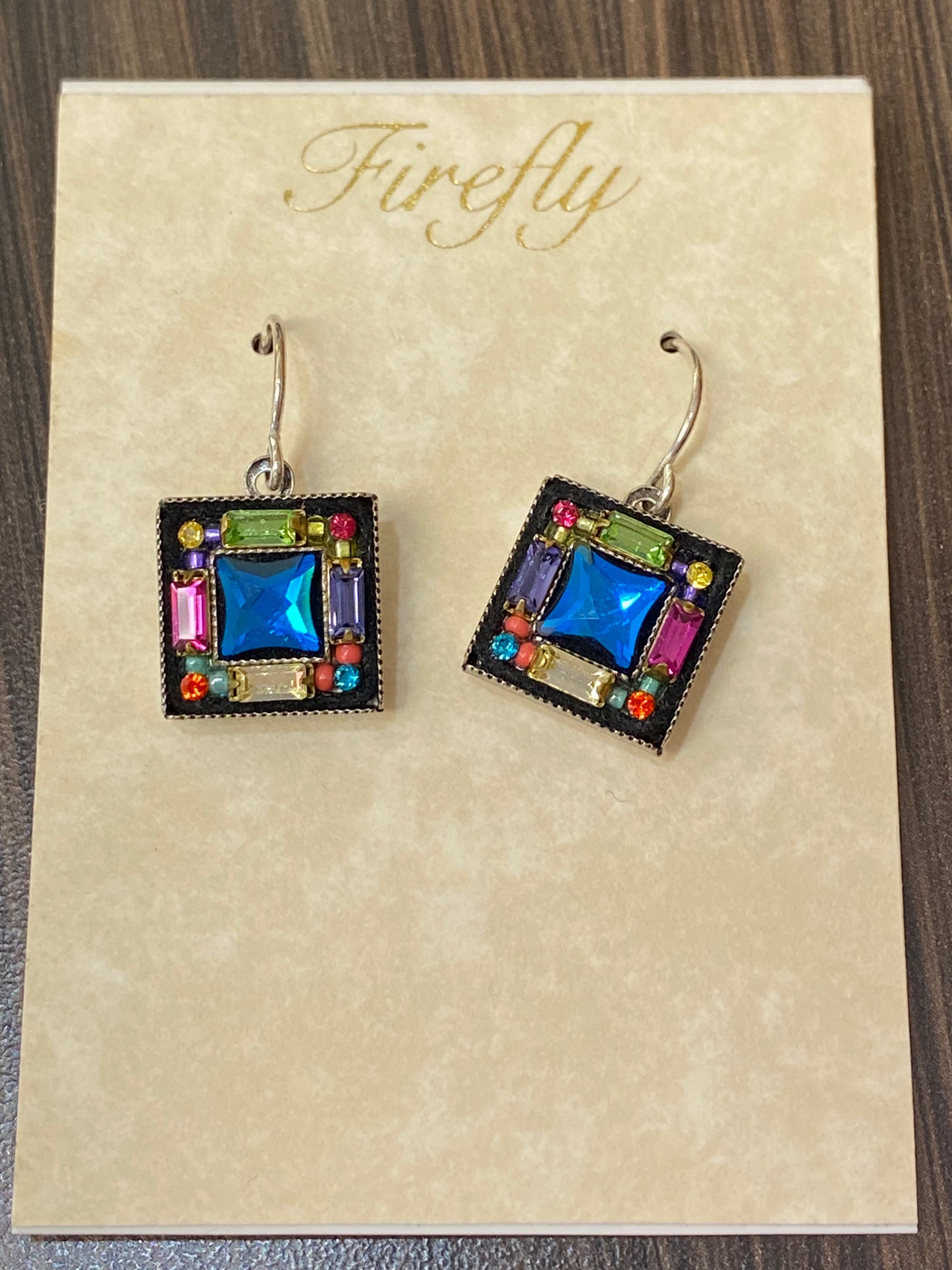 Firefly Turquoise Square Earrings