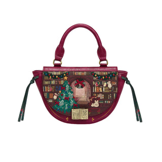 Vendula London Christmas Library Winged Top Handle Bag