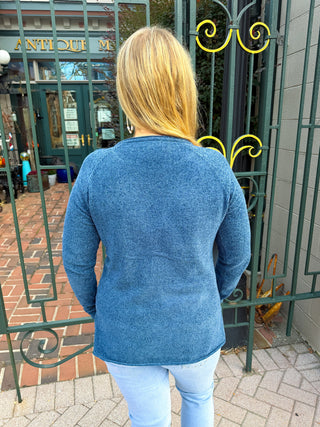 Lulu B Navy Chenille Sweater