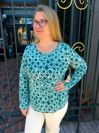 Escape by Habitat Teal Diamond Layer Tee