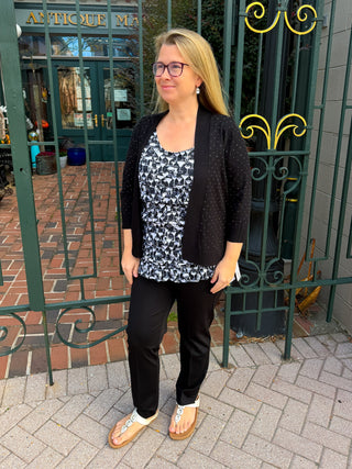Lulu B Black Crystal Cardigan Sweater