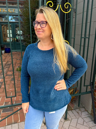 Lulu B Navy Chenille Sweater