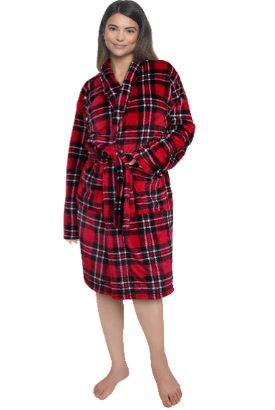 Plaid Plush Robe