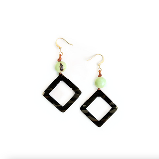 Tagua Sally Onyx and Celeste Earrings