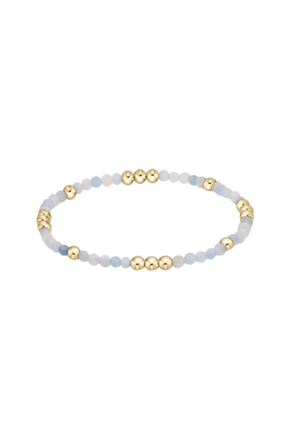 Enewton Worthy Pattern 3mm Bead Bracelet - Aquamarine