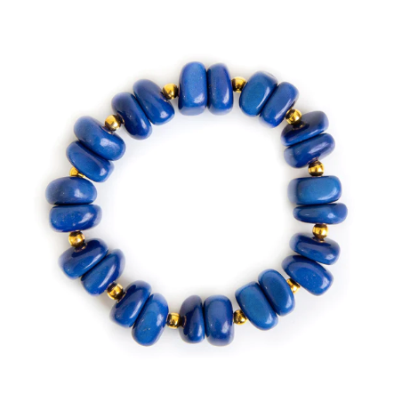 Tagua Royal Blue Zoraida Bracelet