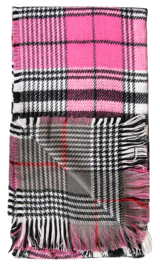 Double Scarf - Pink Plaid