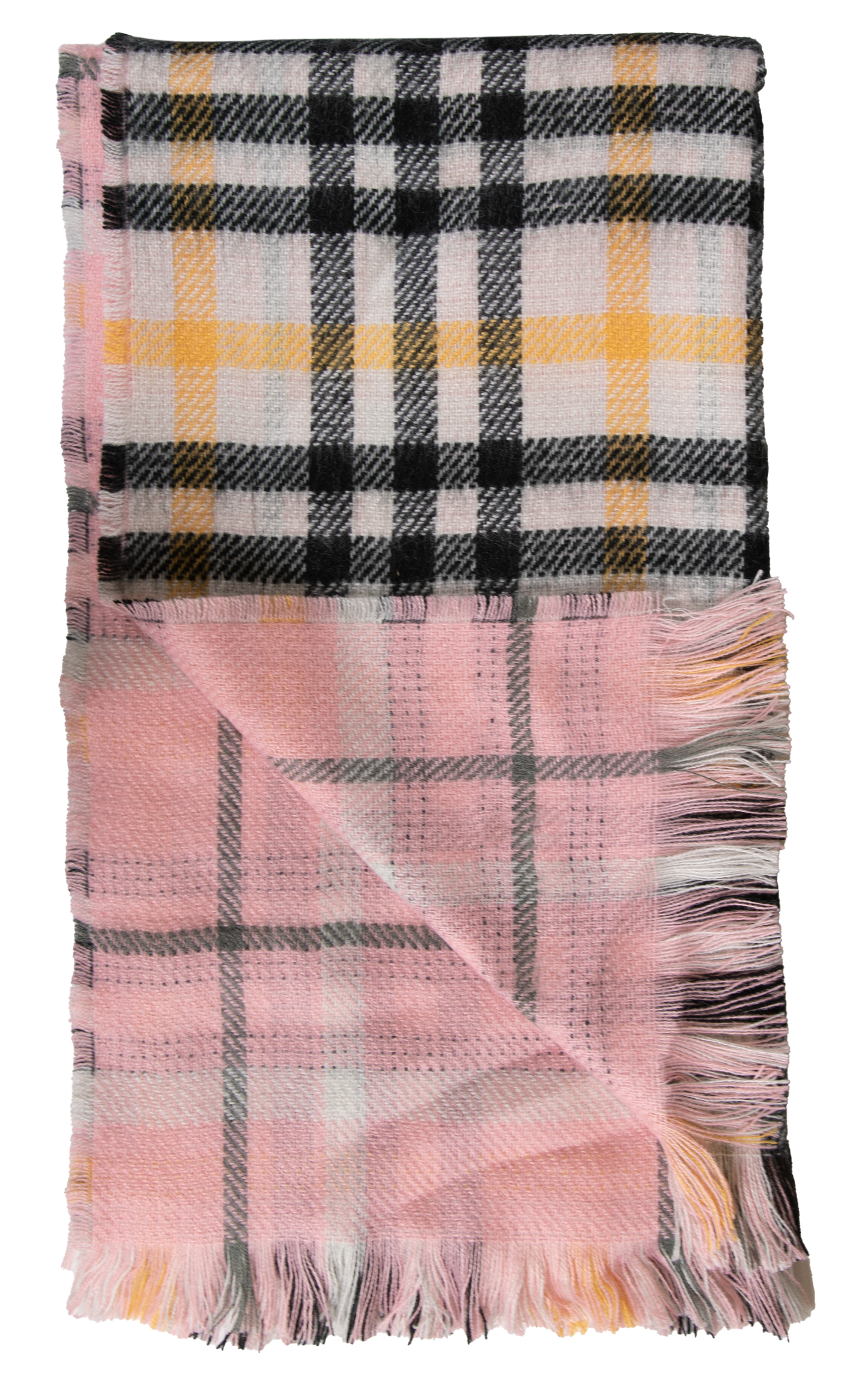 Double Scarf - Pink Plaid