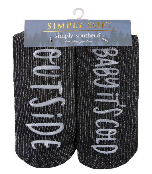 Simply Southern Non Slip Socks - Baby it's Cold