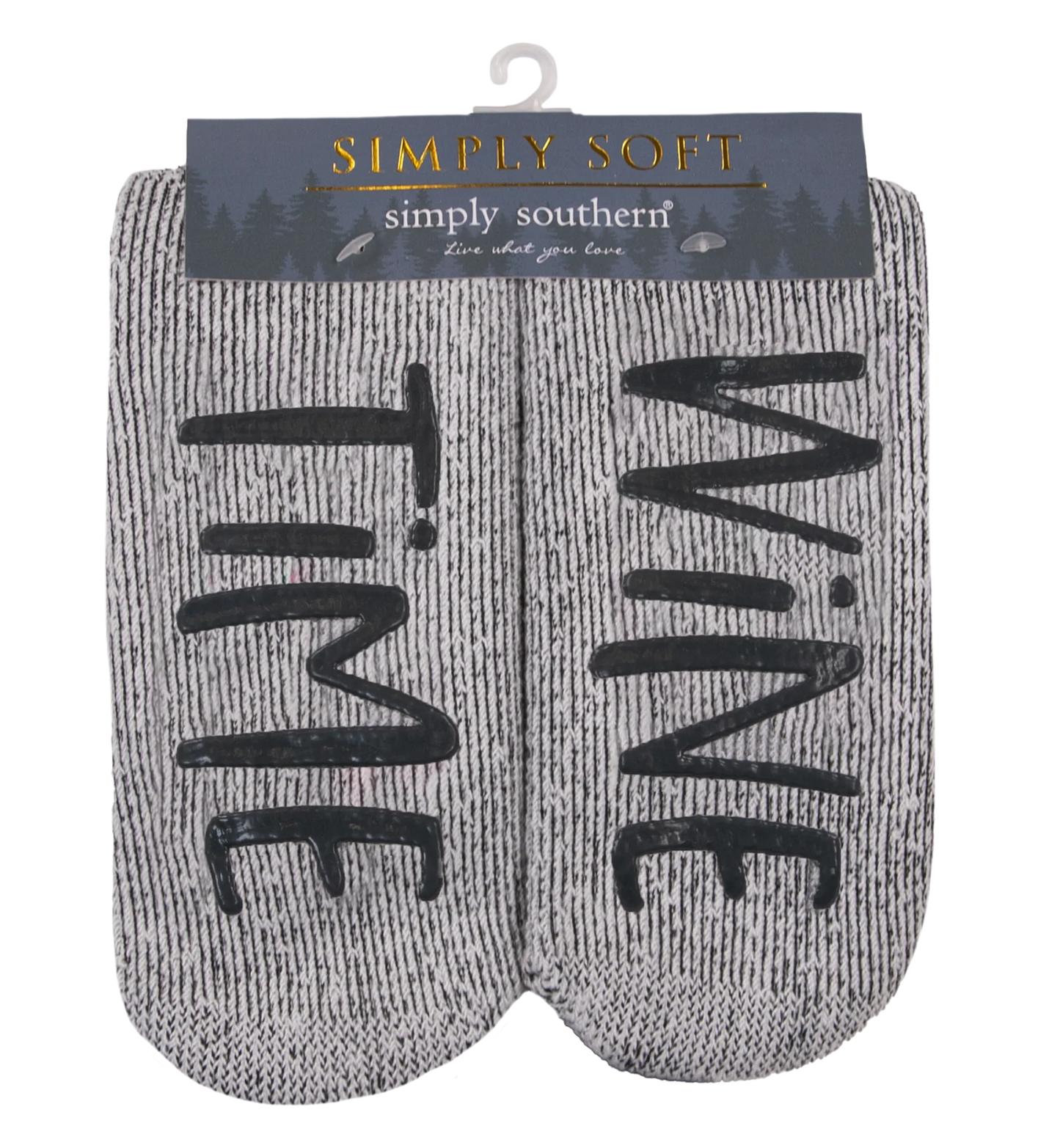 Simply Southern Non Slip Socks - Wine Time