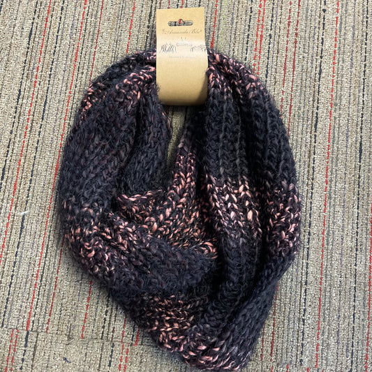 Black and Pink Infinity Scarf