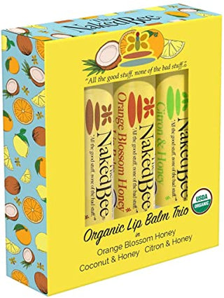 Naked Bee Organic Lip Balm Trio