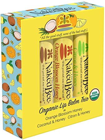 Naked Bee Organic Lip Balm Trio