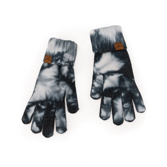 Black & Blue Tie Dye Gloves