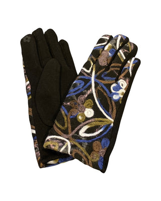 Blue Floral Gloves