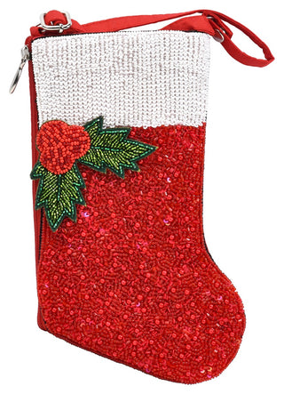 Beaded Stocking Club Handbag