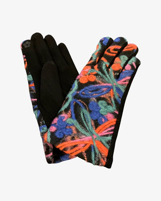 Coral Floral Gloves