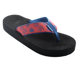 Tidewater Boardwalk Flip Flops Coral Turtles1