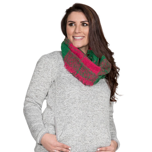Simply Southern Pink and Green Infinity Scarf