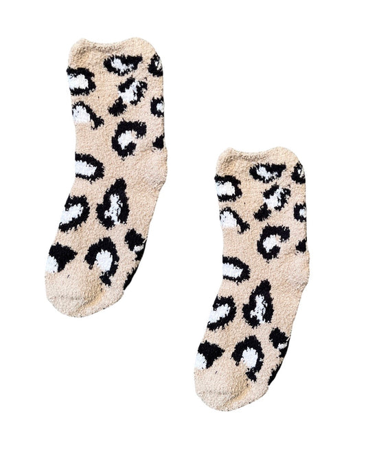 Tan Cheetah Socks