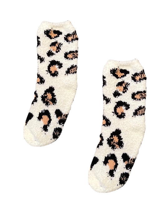 White Cheetah Socks